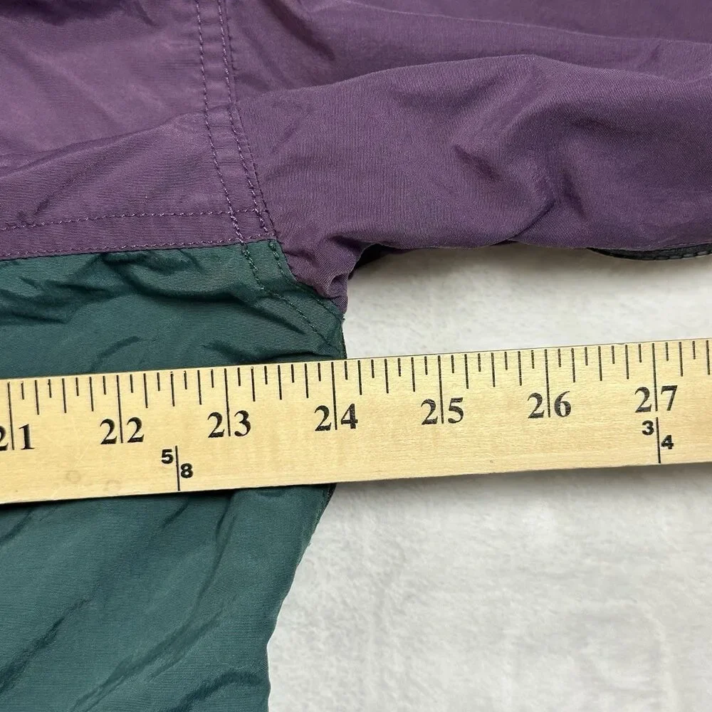 Vintage Sierra Designs Anorak Jacket Mens M Purple Teal Hooded Pullover 90s